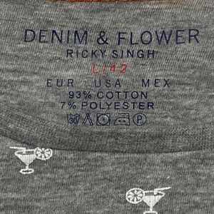 Denim & Flower Men’s Martini Glass Tshirt